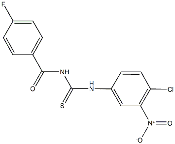 N-{4-chloro-3-nitrophenyl}-N'-(4-fluorobenzoyl)thiourea Structure
