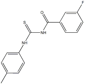 N-(3-fluorobenzoyl)-N'-(4-methylphenyl)thiourea Structure