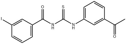 N-(3-acetylphenyl)-N'-(3-iodobenzoyl)thiourea Struktur