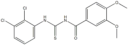N-(2,3-dichlorophenyl)-N'-(3,4-dimethoxybenzoyl)thiourea Struktur