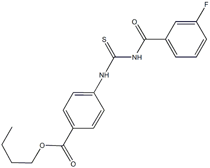 butyl 4-({[(3-fluorobenzoyl)amino]carbothioyl}amino)benzoate Structure