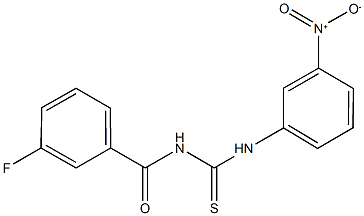 N-(3-fluorobenzoyl)-N'-{3-nitrophenyl}thiourea Structure