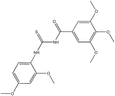 N-(2,4-dimethoxyphenyl)-N'-(3,4,5-trimethoxybenzoyl)thiourea Structure