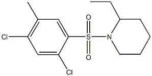 1-[(2,4-dichloro-5-methylphenyl)sulfonyl]-2-ethylpiperidine 化学構造式