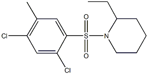 1-[(2,4-dichloro-5-methylphenyl)sulfonyl]-2-ethylpiperidine Structure