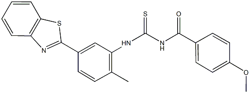 N-[5-(1,3-benzothiazol-2-yl)-2-methylphenyl]-N'-(4-methoxybenzoyl)thiourea Structure