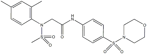 2-[2,4-dimethyl(methylsulfonyl)anilino]-N-[4-(4-morpholinylsulfonyl)phenyl]acetamide,428458-20-2,结构式