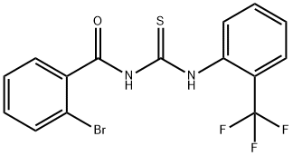 N-(2-bromobenzoyl)-N'-[2-(trifluoromethyl)phenyl]thiourea Struktur