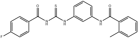 N-[3-({[(4-fluorobenzoyl)amino]carbothioyl}amino)phenyl]-2-methylbenzamide Structure