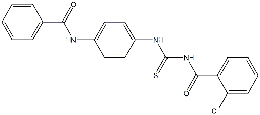 N-[4-({[(2-chlorobenzoyl)amino]carbothioyl}amino)phenyl]benzamide Struktur