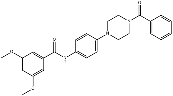 N-[4-(4-benzoyl-1-piperazinyl)phenyl]-3,5-dimethoxybenzamide Structure