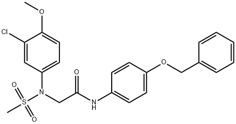 N-[4-(benzyloxy)phenyl]-2-[3-chloro-4-methoxy(methylsulfonyl)anilino]acetamide Struktur