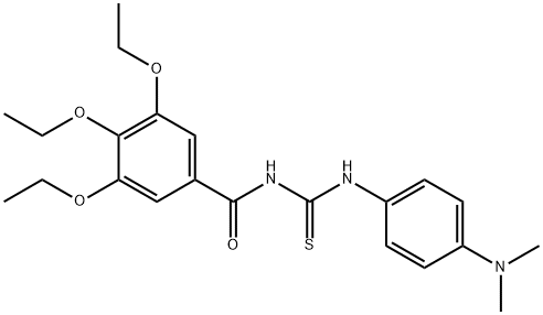 N-[4-(dimethylamino)phenyl]-N'-(3,4,5-triethoxybenzoyl)thiourea,428463-12-1,结构式