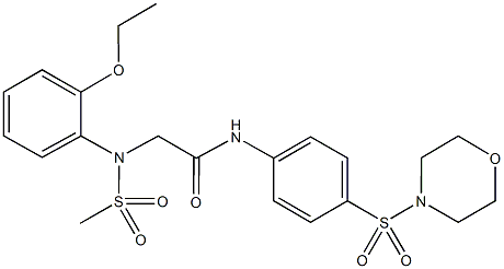 2-[2-ethoxy(methylsulfonyl)anilino]-N-[4-(4-morpholinylsulfonyl)phenyl]acetamide 结构式