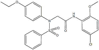 N-(5-chloro-2-methoxyphenyl)-2-[4-ethoxy(phenylsulfonyl)anilino]acetamide 结构式