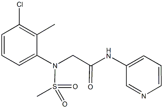 428466-26-6 2-[3-chloro-2-methyl(methylsulfonyl)anilino]-N-(3-pyridinyl)acetamide