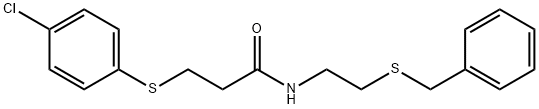 N-[2-(benzylsulfanyl)ethyl]-3-[(4-chlorophenyl)sulfanyl]propanamide Structure