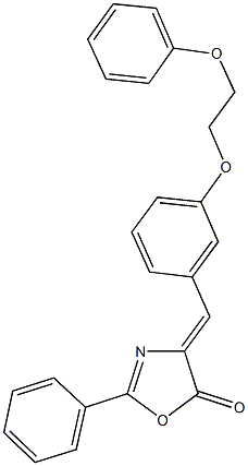 4-[3-(2-phenoxyethoxy)benzylidene]-2-phenyl-1,3-oxazol-5(4H)-one 化学構造式