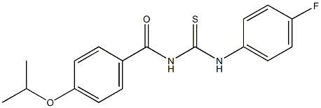 N-(4-fluorophenyl)-N'-(4-isopropoxybenzoyl)thiourea 化学構造式