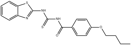 N-(1,3-benzothiazol-2-yl)-N'-(4-butoxybenzoyl)thiourea Struktur