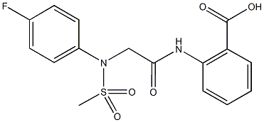 2-({[4-fluoro(methylsulfonyl)anilino]acetyl}amino)benzoic acid Structure