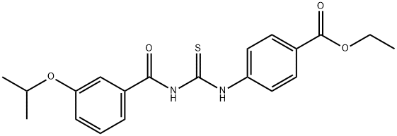 ethyl 4-({[(3-isopropoxybenzoyl)amino]carbothioyl}amino)benzoate Structure