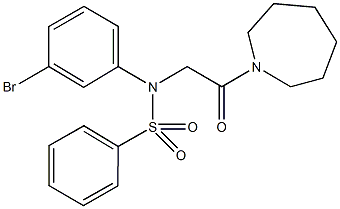 N-(2-azepan-1-yl-2-oxoethyl)-N-(3-bromophenyl)benzenesulfonamide Struktur