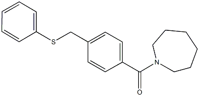 4-(1-azepanylcarbonyl)benzyl phenyl sulfide Structure