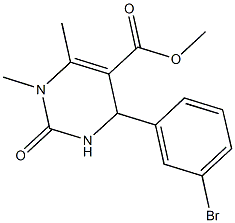 methyl 4-(3-bromophenyl)-1,6-dimethyl-2-oxo-1,2,3,4-tetrahydro-5-pyrimidinecarboxylate,428478-01-7,结构式