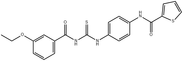 N-[4-({[(3-ethoxybenzoyl)amino]carbothioyl}amino)phenyl]-2-thiophenecarboxamide|