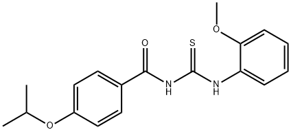 N-(4-isopropoxybenzoyl)-N'-(2-methoxyphenyl)thiourea,428483-18-5,结构式