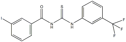 N-(3-iodobenzoyl)-N'-[3-(trifluoromethyl)phenyl]thiourea Structure