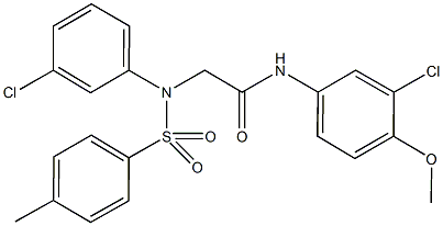 N-(3-chloro-4-methoxyphenyl)-2-{3-chloro[(4-methylphenyl)sulfonyl]anilino}acetamide Struktur