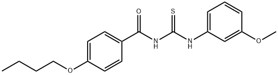 N-(4-butoxybenzoyl)-N'-(3-methoxyphenyl)thiourea 化学構造式