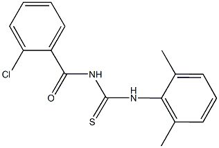 N-(2-chlorobenzoyl)-N'-(2,6-dimethylphenyl)thiourea 结构式