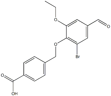 4-[(2-bromo-6-ethoxy-4-formylphenoxy)methyl]benzoic acid,428486-81-1,结构式