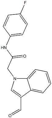 N-(4-fluorophenyl)-2-(3-formyl-1H-indol-1-yl)acetamide,428487-58-5,结构式