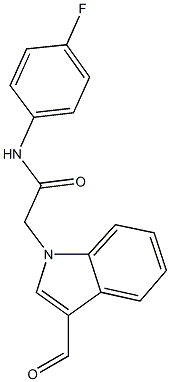 N-(4-fluorophenyl)-2-(3-formyl-1H-indol-1-yl)acetamide Structure