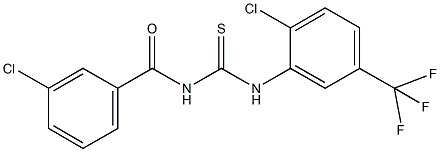 N-(3-chlorobenzoyl)-N'-[2-chloro-5-(trifluoromethyl)phenyl]thiourea Structure