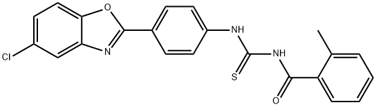 N-[4-(5-chloro-1,3-benzoxazol-2-yl)phenyl]-N'-(2-methylbenzoyl)thiourea Structure