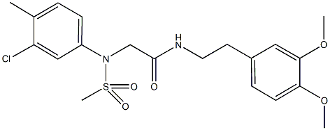 2-[3-chloro-4-methyl(methylsulfonyl)anilino]-N-[2-(3,4-dimethoxyphenyl)ethyl]acetamide|