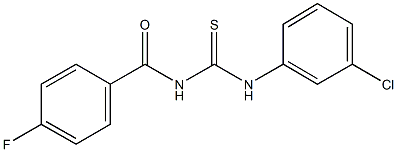 N-(3-chlorophenyl)-N'-(4-fluorobenzoyl)thiourea Structure