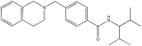 4-(3,4-dihydro-2(1H)-isoquinolinylmethyl)-N-(1-isopropyl-2-methylpropyl)benzamide,428491-19-4,结构式