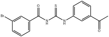 N-(3-acetylphenyl)-N'-(3-bromobenzoyl)thiourea Struktur