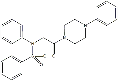 N-[2-oxo-2-(4-phenyl-1-piperazinyl)ethyl]-N-phenylbenzenesulfonamide Structure