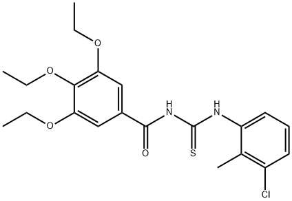 N-(3-chloro-2-methylphenyl)-N'-(3,4,5-triethoxybenzoyl)thiourea Structure
