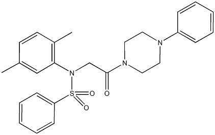 N-(2,5-dimethylphenyl)-N-[2-oxo-2-(4-phenyl-1-piperazinyl)ethyl]benzenesulfonamide Structure