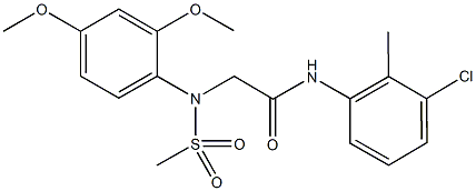 N-(3-chloro-2-methylphenyl)-2-[2,4-dimethoxy(methylsulfonyl)anilino]acetamide|