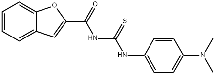 N-(1-benzofuran-2-ylcarbonyl)-N'-[4-(dimethylamino)phenyl]thiourea Structure