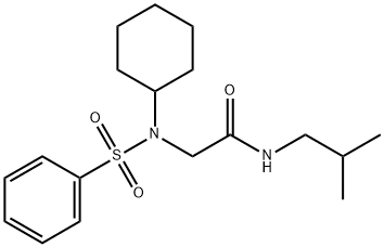 2-[cyclohexyl(phenylsulfonyl)amino]-N-isobutylacetamide 结构式